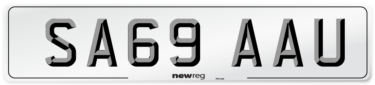 SA69 AAU Number Plate from New Reg